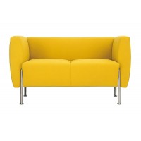 Желтый двухместный диван Арт.2